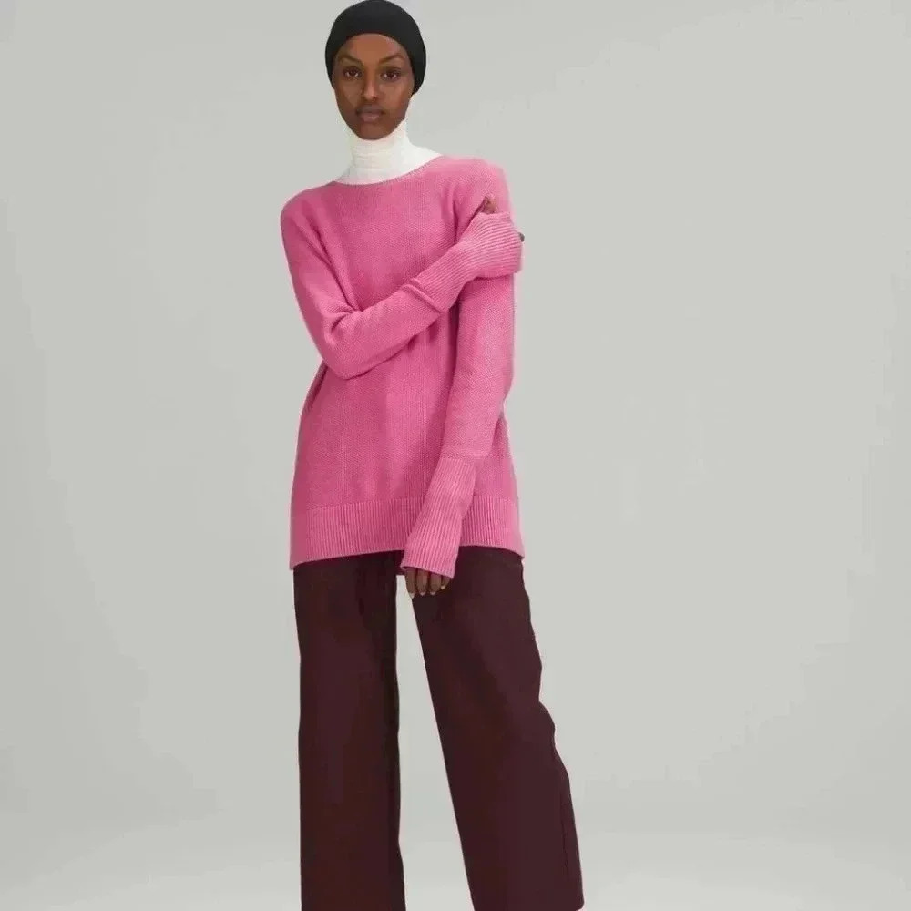 Lululemon Cashlu Crossover Back SweaterPink Blossom